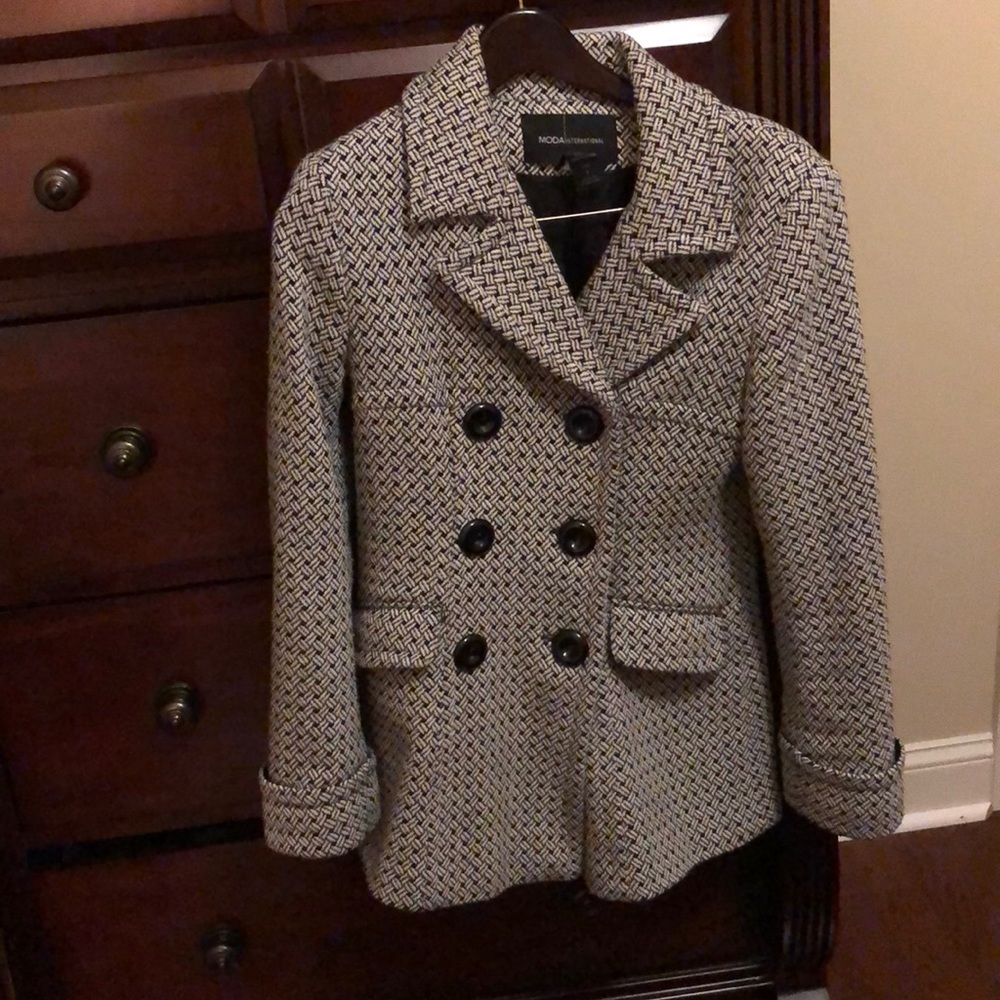 Black and white pea coat!